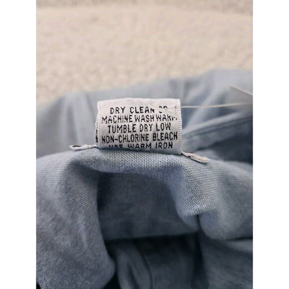 Vtg 90s Embroidered Mickey Inc Cotton Long Sleeve Jean Button Up Shirt Size XL - Picture 7 of 10